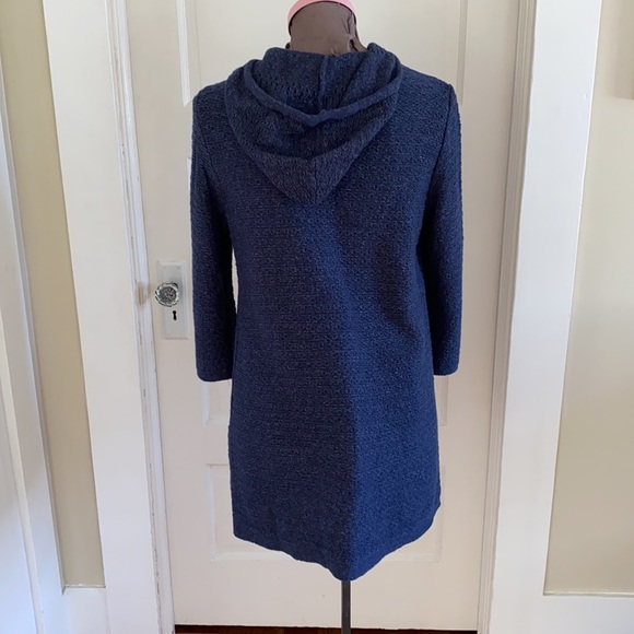 J Jill Blue Hooded Sweater Small - Picture 4 of 6
